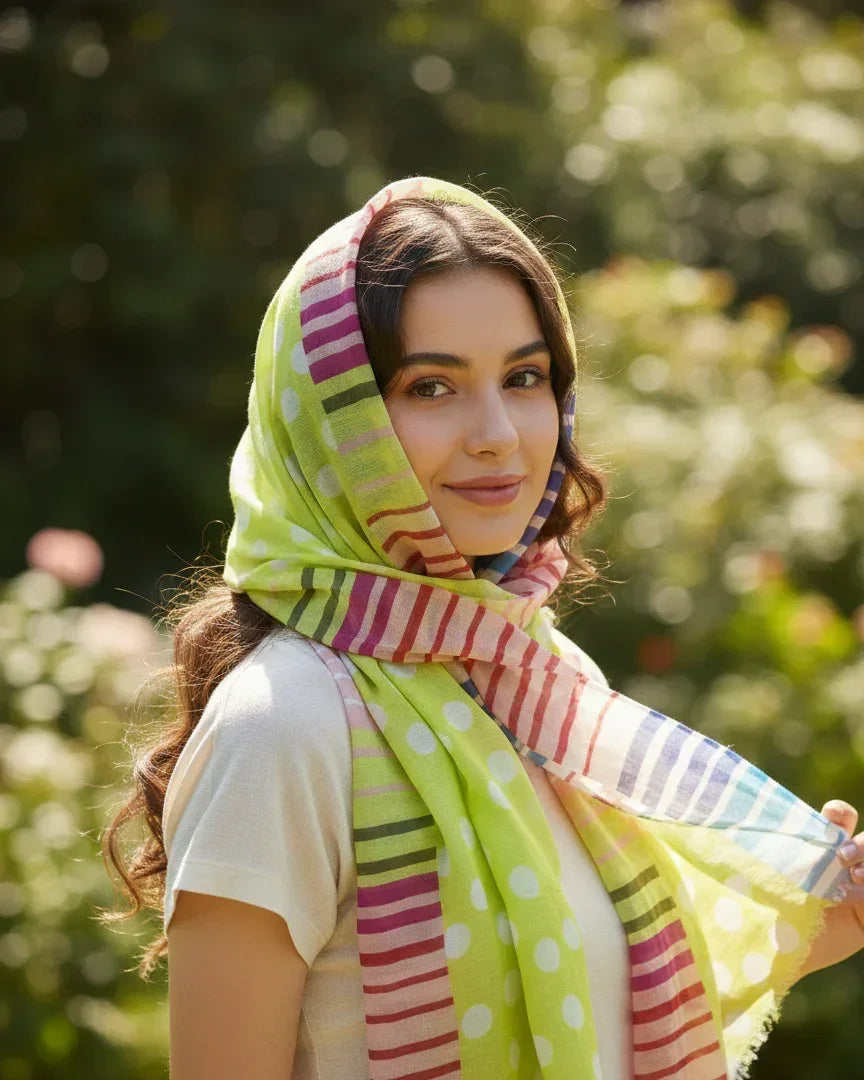 The Amritsar Store ,Polka Dots Scarf For Women - The Amritsar Store