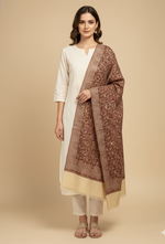 The Amritsar Store Reversible Self-Weave Shawl – Premium Soft Wool Wrap for Elegant Winter Style