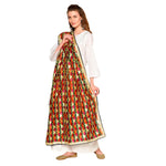 Multicolored Thread Embroidery Phulkari Full Jaal Dupatta By The Amritsar Store - The Amritsar Store
