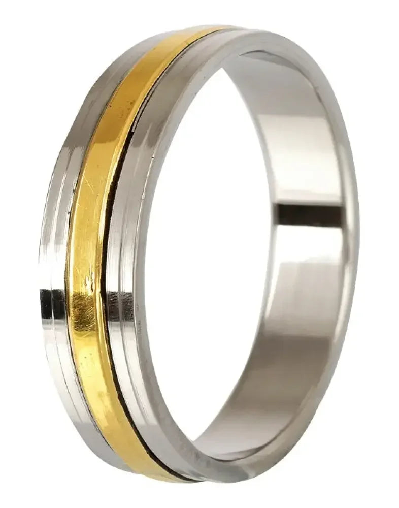 Punjabi Mens Kada Stainless Steel & Brass 8 mm THICK, HEAVY by The Amritsar Store - The Amritsar Store