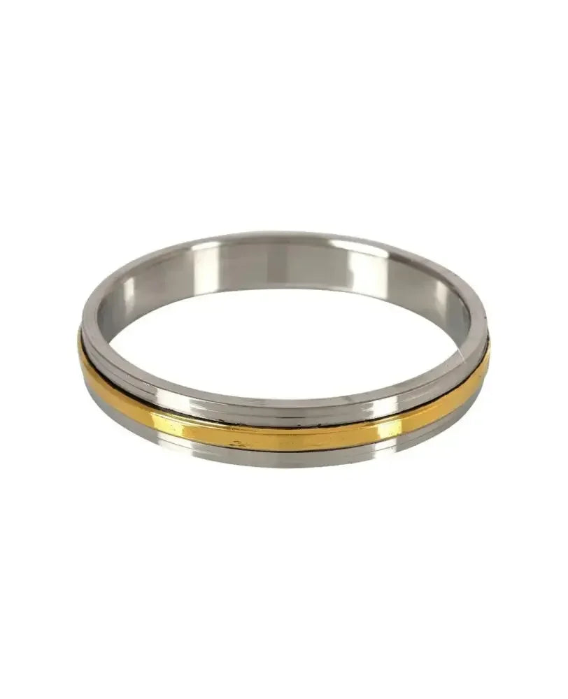 Punjabi Mens Kada Stainless Steel & Brass 8 mm THICK, HEAVY by The Amritsar Store - The Amritsar Store