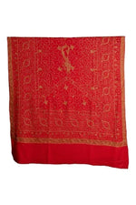 Shawl for Women – Red Pashmina with Hand Embroidery | The Amritsar Store - The Amritsar Store