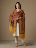 Women's Kashmiri Jaal shawl featuring elegant floral weave design in a reversible style with intricate traditional craftsmanship and soft drape.