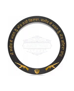 Sarbhloh metal Punjabi Kada with Gurmukhi wording and Khalsa symbol engraving by The Amritsar Store, traditional Sikh steel bangle for men