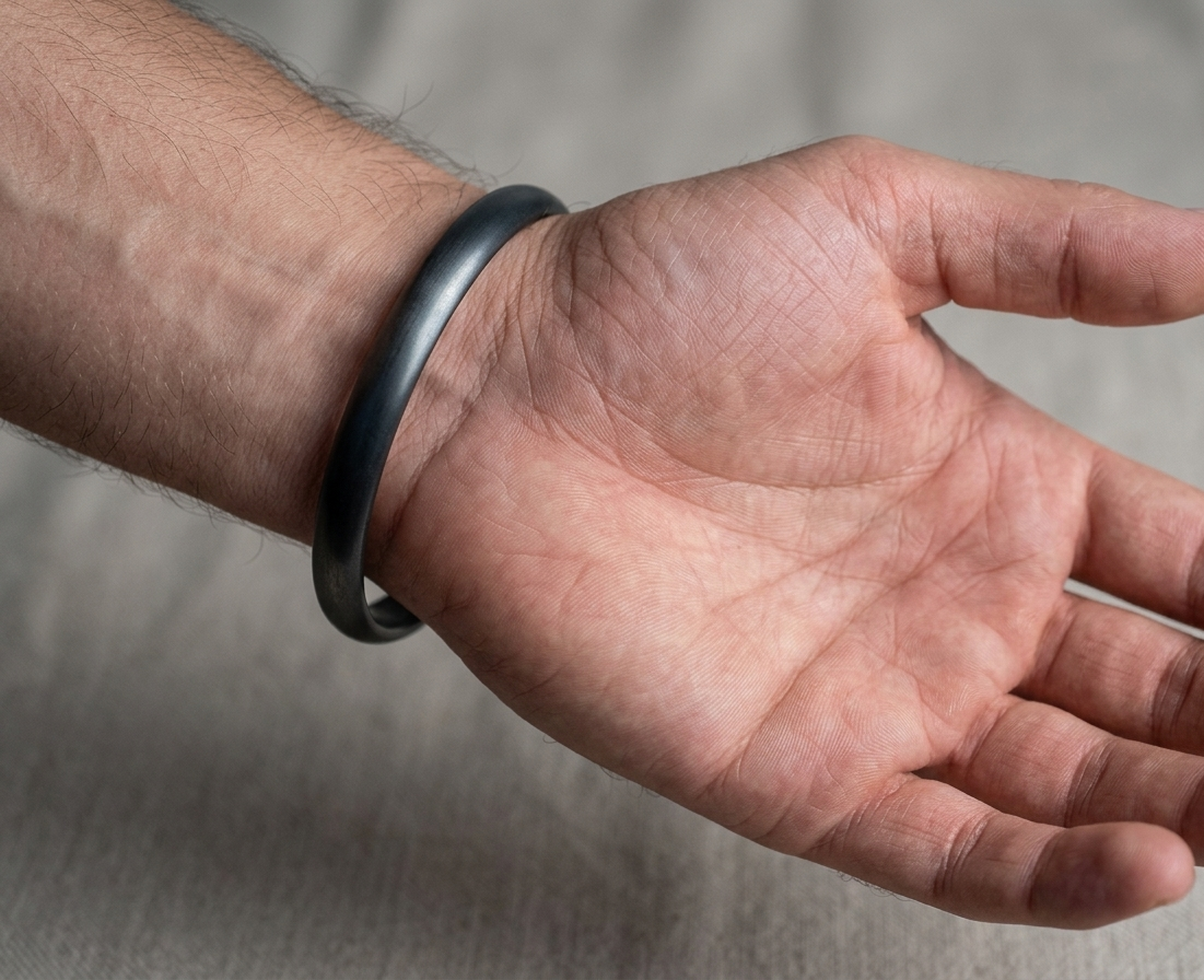 Sarbloh pure iron Sikh casted black Punjabi Kada for men by The Amritsar Store, traditional handcrafted Khalsa iron bangle with matte black finish
