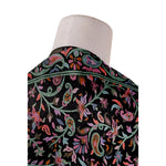The Amritsar Store Womens Fine Wool Floral Kashmiri Shawl,Black