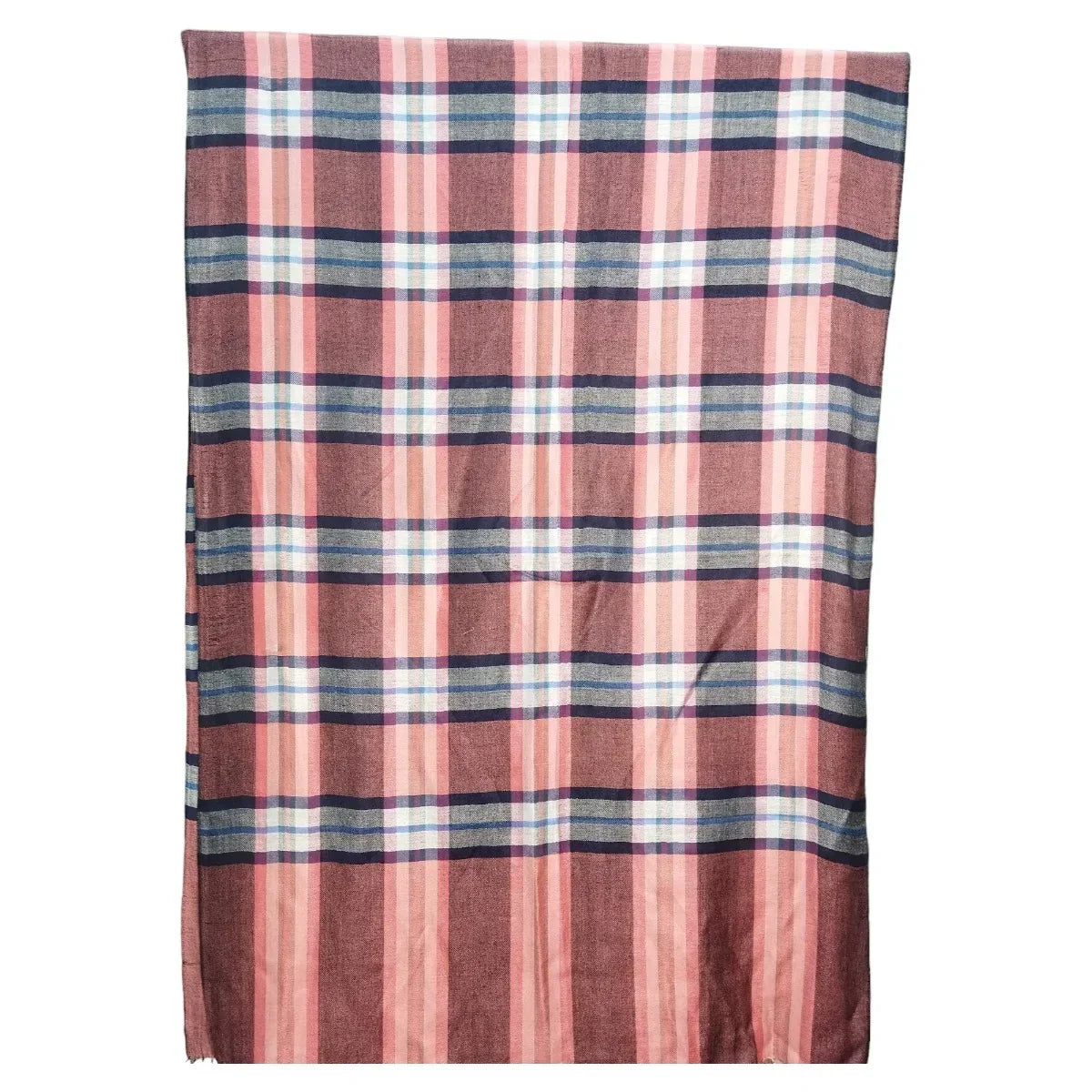 The Amritsar Store , Multicolor Bamboo Silk Scarf, Soft & Fine Quality with Check Pattern All Season - The Amritsar Store
