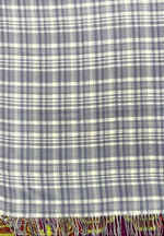 “The Amritsar Store classic grey and ivory check wool scarf, soft warm wool scarf