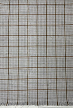 Grey Checkered Scarf for Men & Women – Lightweight Soft Fringe Wrap | The Amritsar Store - The Amritsar Store