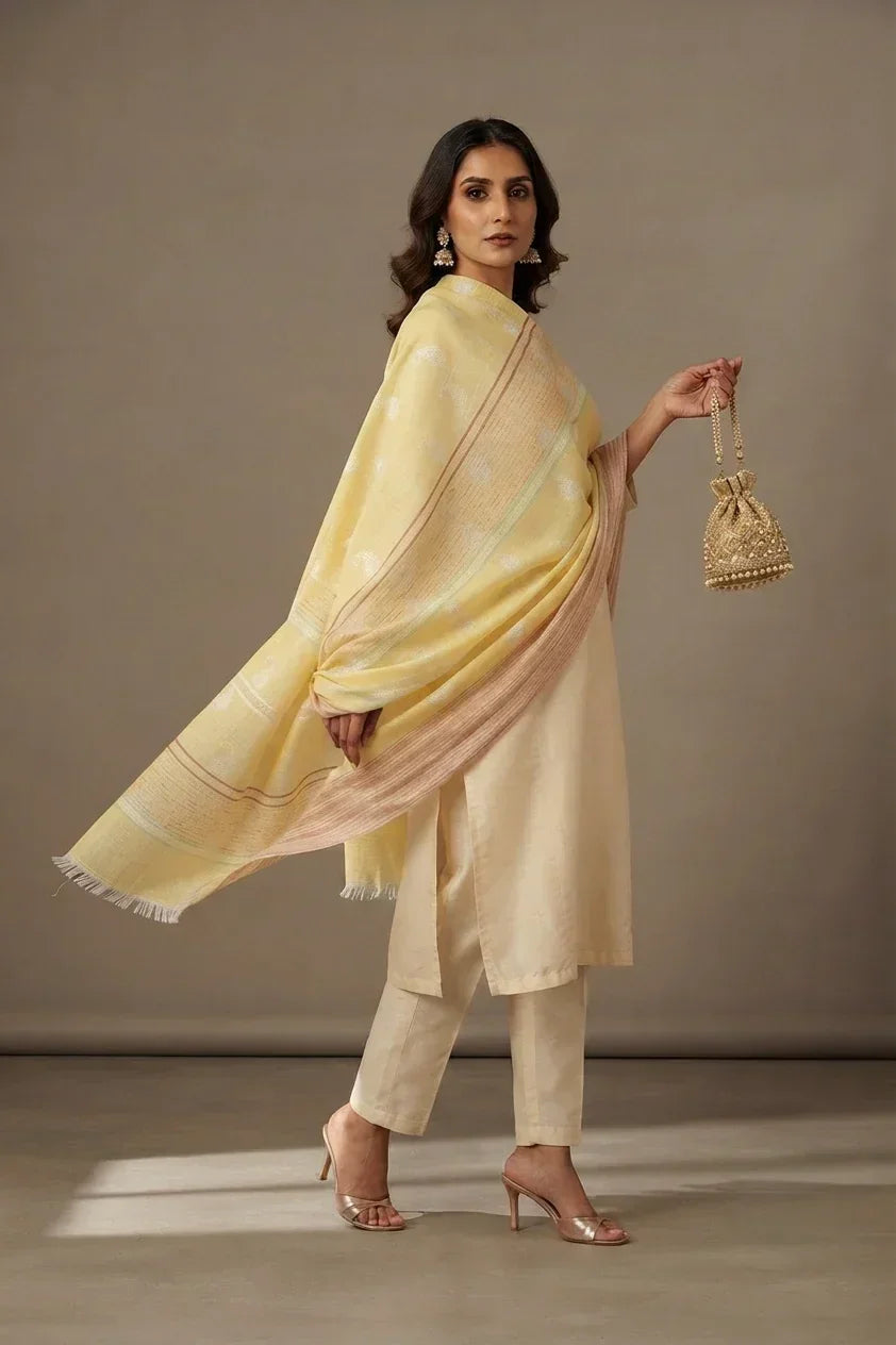Women's Shawl – Classic Kashmiri Self-Wool, Soft & Warm | The Amritsar Store - The Amritsar Store