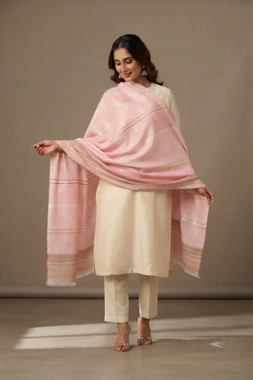 Women's Shawl – Classic Kashmiri Self-Wool, Soft & Warm | The Amritsar Store - The Amritsar Store