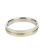 Stainless Steel Kada with Thin Brass Line – 10 MM Thick by The Amritsar Store - The Amritsar Store