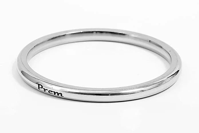 Steel Round Metallic Personalized Stainless Steel Kada for Men 5 mm thickness without edges - The Amritsar Store