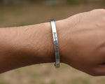 Stainless Steel 12mm Heavy Kada for Men featuring Lord Buddha image and Om Mani Padmehum mantra engraving by The Amritsar Store