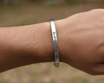 Stainless Steel Photo Kada for Men (Lord Buddha, Om Mani Padmehum Mantra), 12 MM Thick, Heavy By The Amritsar Store - The Amritsar Store