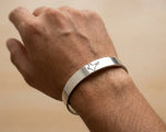 Stainless Steel Photo Kada for Men (Map of India, Jai Hind), 12 MM Thick, Heavy By The Amritsar Store - The Amritsar Store