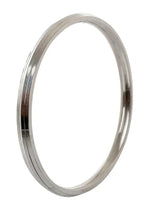Stainless Steel Punjabi Kada with Edges, 0.1" and 0.2" thickness options, durable polished finish by The Amritsar Store
