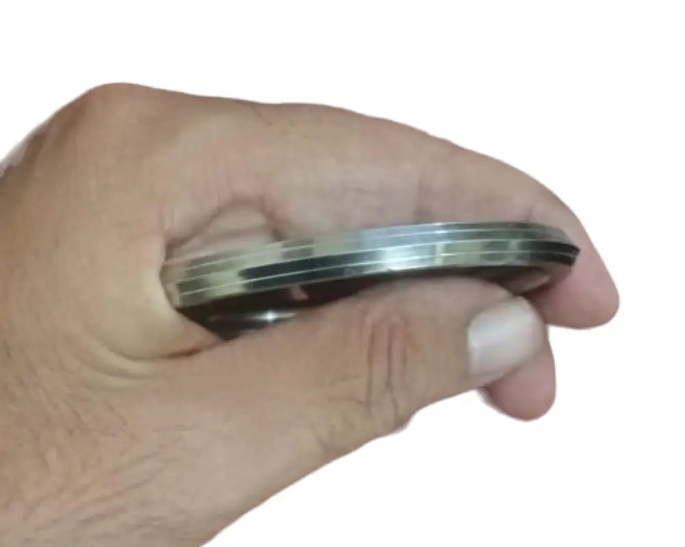 Stainless Steel Punjabi Kada with Edges, 0.1" and 0.2" thickness options, durable polished finish by The Amritsar Store