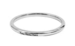Steel Round Metallic Personalized Stainless Steel Kada for Men 5 mm thickness without edges - The Amritsar Store