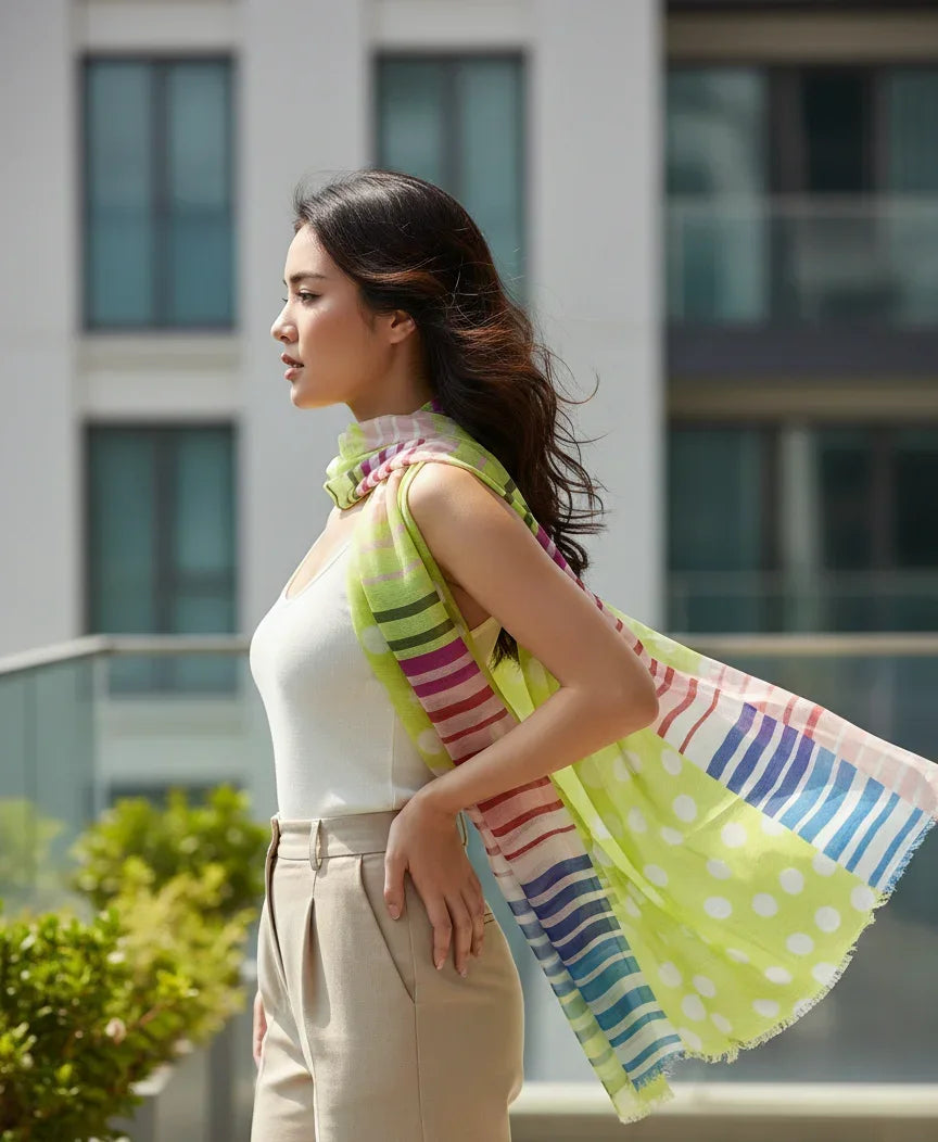 The Amritsar Store ,Polka Dots Scarf For Women - The Amritsar Store