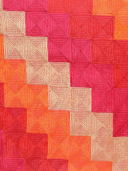 Handmade Embroidery Phulkari Dupatta Ladder Pattern by The Amritsar Store - The Amritsar Store