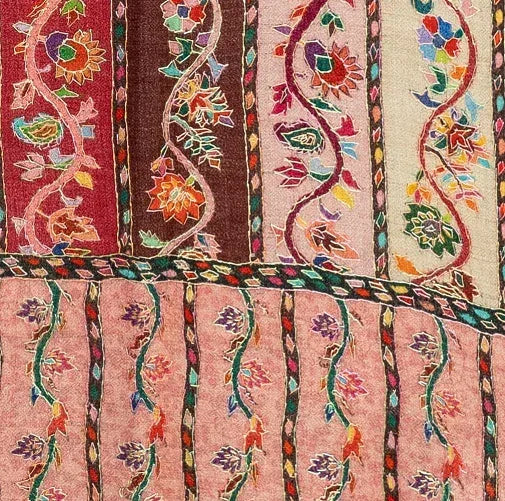 Women's Shawl, Heritage Collection Kalamkari Kashmiri Shawl, Pashmina Shawl For Women, Large Wrap Shawl For Women & Men - The Amritsar Store