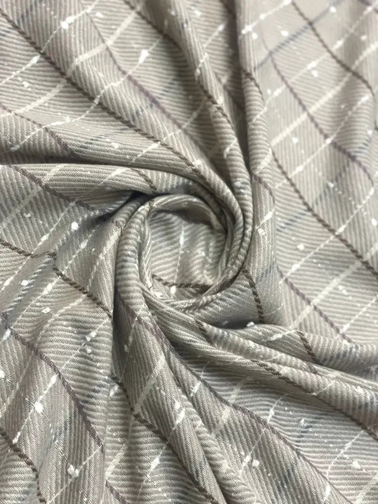 Beige White Checked Wool Scarf for Women – Soft Winter Scarf | The Amritsar Store - The Amritsar Store