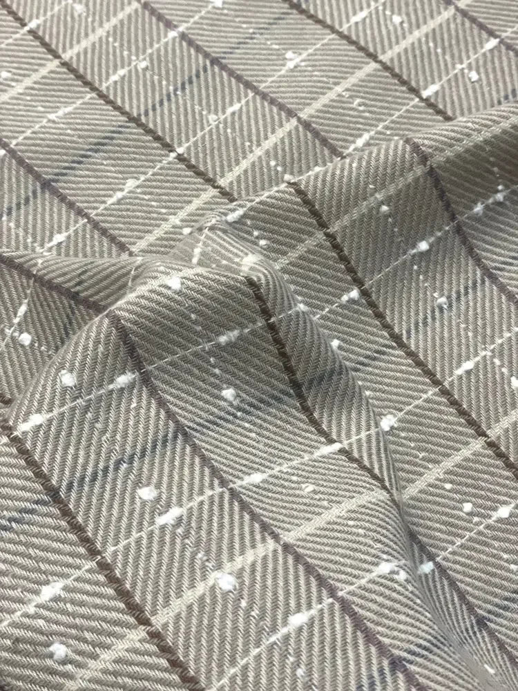 Beige White Checked Wool Scarf for Women – Soft Winter Scarf | The Amritsar Store - The Amritsar Store