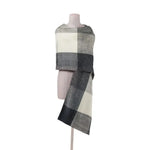 Black White Checked Wool Scarf – Soft Winter Scarf for Men & Women | The Amritsar Store - The Amritsar Store