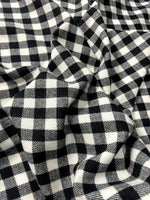 Black White Checked Wool Scarf for Women – Soft Winter Scarf | The Amritsar Store - The Amritsar Store