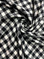 Black White Checked Wool Scarf for Women – Soft Winter Scarf | The Amritsar Store - The Amritsar Store