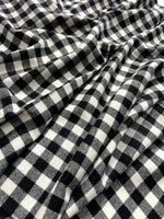 Black White Checked Wool Scarf for Women – Soft Winter Scarf | The Amritsar Store - The Amritsar Store