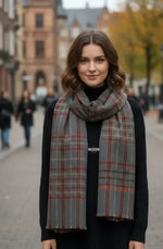 Green Rust Beige Checked Wool Scarf – Soft Winter Scarf Unisex | The Amritsar Store - The Amritsar Store