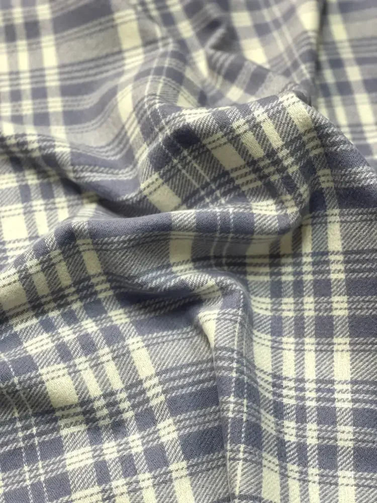 Grey Ivory Checked Wool Scarf – Soft Winter Scarf for Men & Women | The Amritsar Store - The Amritsar Store