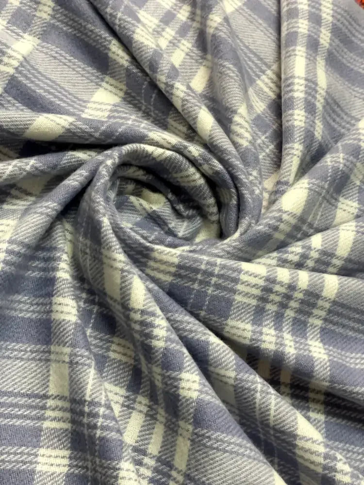 Grey Ivory Checked Wool Scarf – Soft Winter Scarf for Men & Women | The Amritsar Store - The Amritsar Store