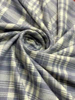 Grey Ivory Checked Wool Scarf – Soft Winter Scarf for Men & Women | The Amritsar Store - The Amritsar Store