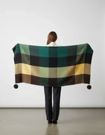 Teal Brown Checked Wool Scarf for Women – Soft Winter Scarf | The Amritsar Store - The Amritsar Store
