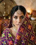 Phulkari Dupatta – Embroidered Purple Punjabi Dupatta | The Amritsar Store - The Amritsar Store