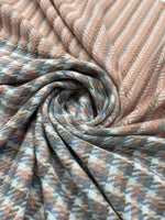Reversible Wool Scarf – Grey Plaid & Soft Pink Winter Scarf for Unisex | The Amritsar Store - The Amritsar Store