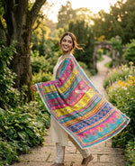 The Amritsar Store embellished dupatta with mirror and stone work detailing, traditional ethnic designer dupatta for women