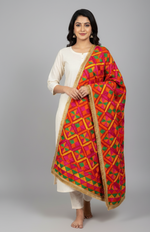 The Amritsar Store Phulkari Dupatta – Beautiful Hand Embroidered Traditional Design