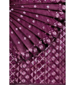 The Amritsar Store Phulkari Saree Hand Embroidered on Purple - The Amritsar Store