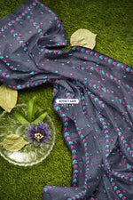 The Amritsar Store Phulkari Dupatta – Hand Embroidered Traditional Design in Navy Blue Color