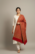 "The Amritsar Store Fine Wool Jaal Weave Shawl – Intricate Paisley Design