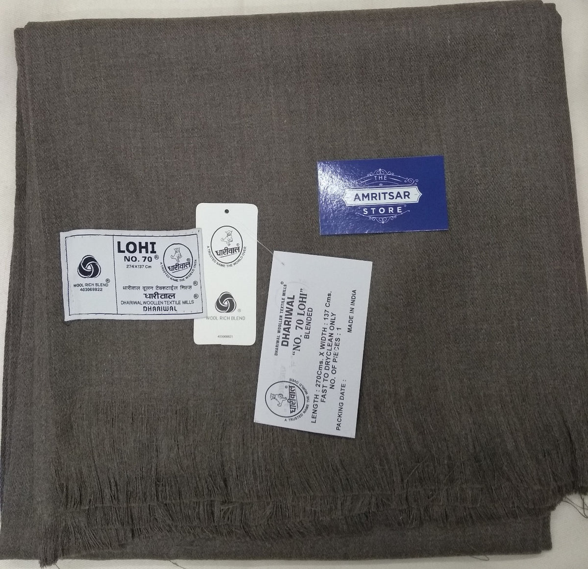 The Amritsar Store Unisex Wool Rich Shawl Lohi No. 70 by Dhariwal – Large Pashmina Wrap for Men & Women, Ideal for Meditation and Winter Warmth