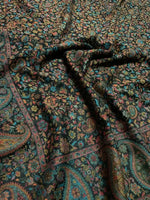 The Amritsar Store Men’s Black Kani Jaal Shawl – Multicolor Paisley & Floral Weave - The Amritsar Store