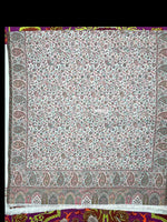 The Amritsar Store Men’s Cream Kani Jaal Shawl with multicolor paisley and floral woven pattern, traditional Kashmiri style elegant winter wrap for men