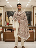 The Amritsar Store Mens Fine Wool Kani Shawl – Paisley Pattern , Shawl For Men - The Amritsar Store
