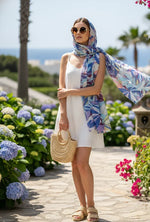 The Amritsar Store ,Multicolor Abstract Digital Print Scarf - The Amritsar Store