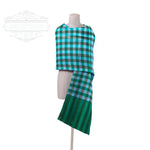 The Amritsar Store, Multicolor Bamboo Silk Scarf, Soft & Fine Quality with Check Pattern All Season - The Amritsar Store